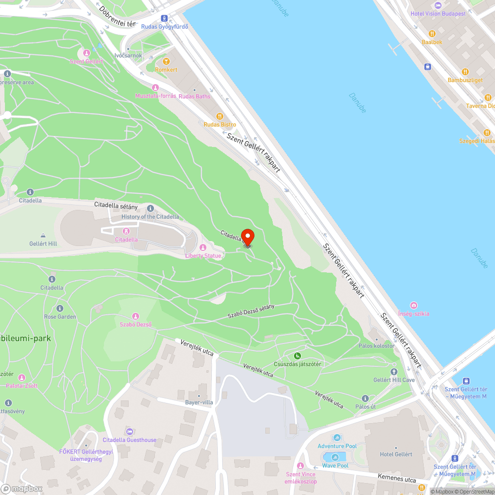 Szemét a Gellért-hegyen bejelentés helye