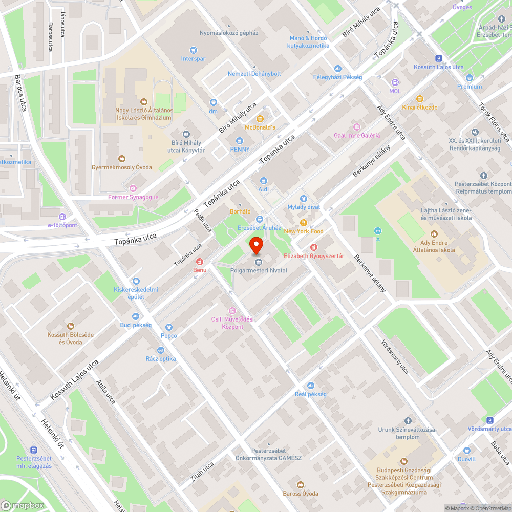 Kiégett lámpa bejelentés helye