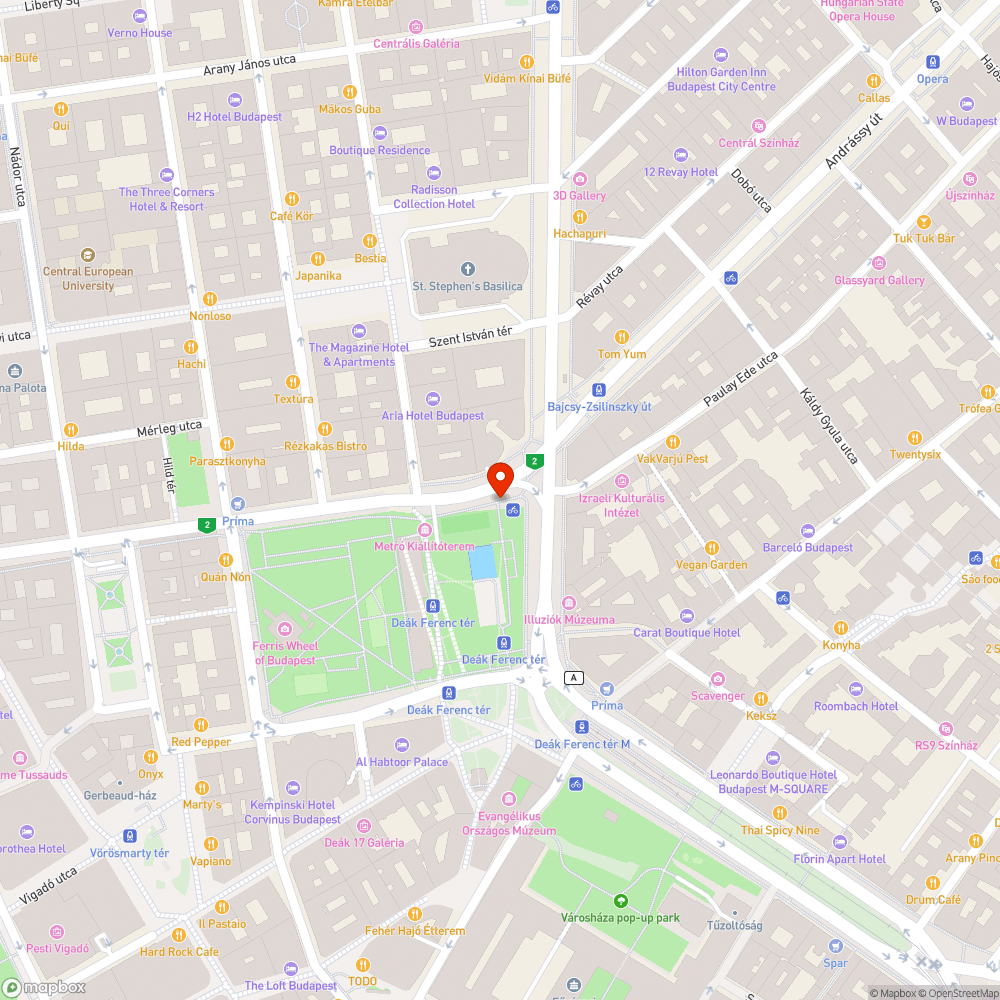 BUBI parkoló bejelentés helye