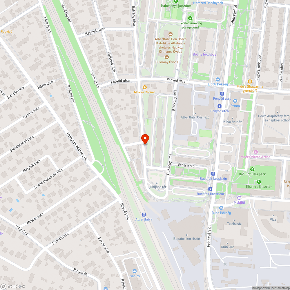 Elhagyott bálna Merci bejelentés helye