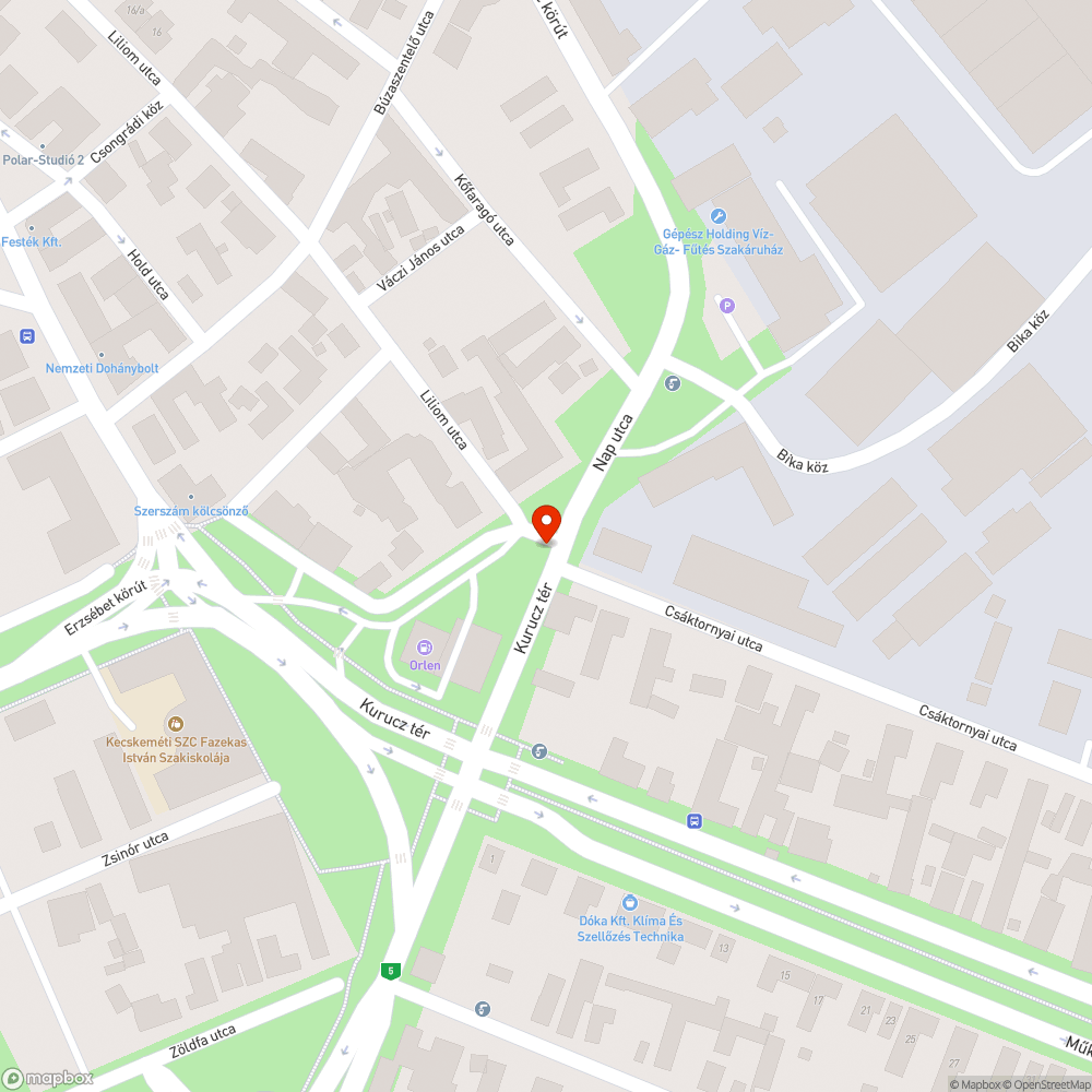 Kátyú a Kurucz körúton bejelentés helye