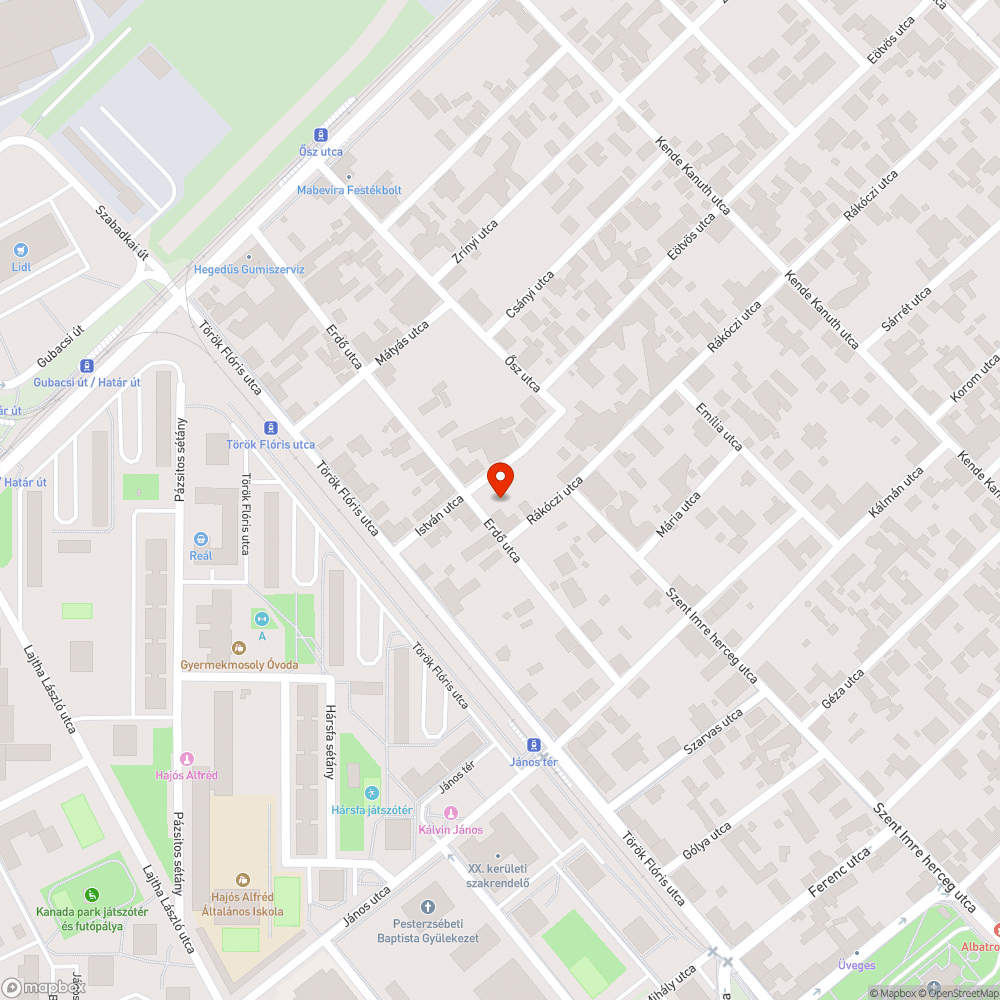 Szethagyott szemet bejelentés helye