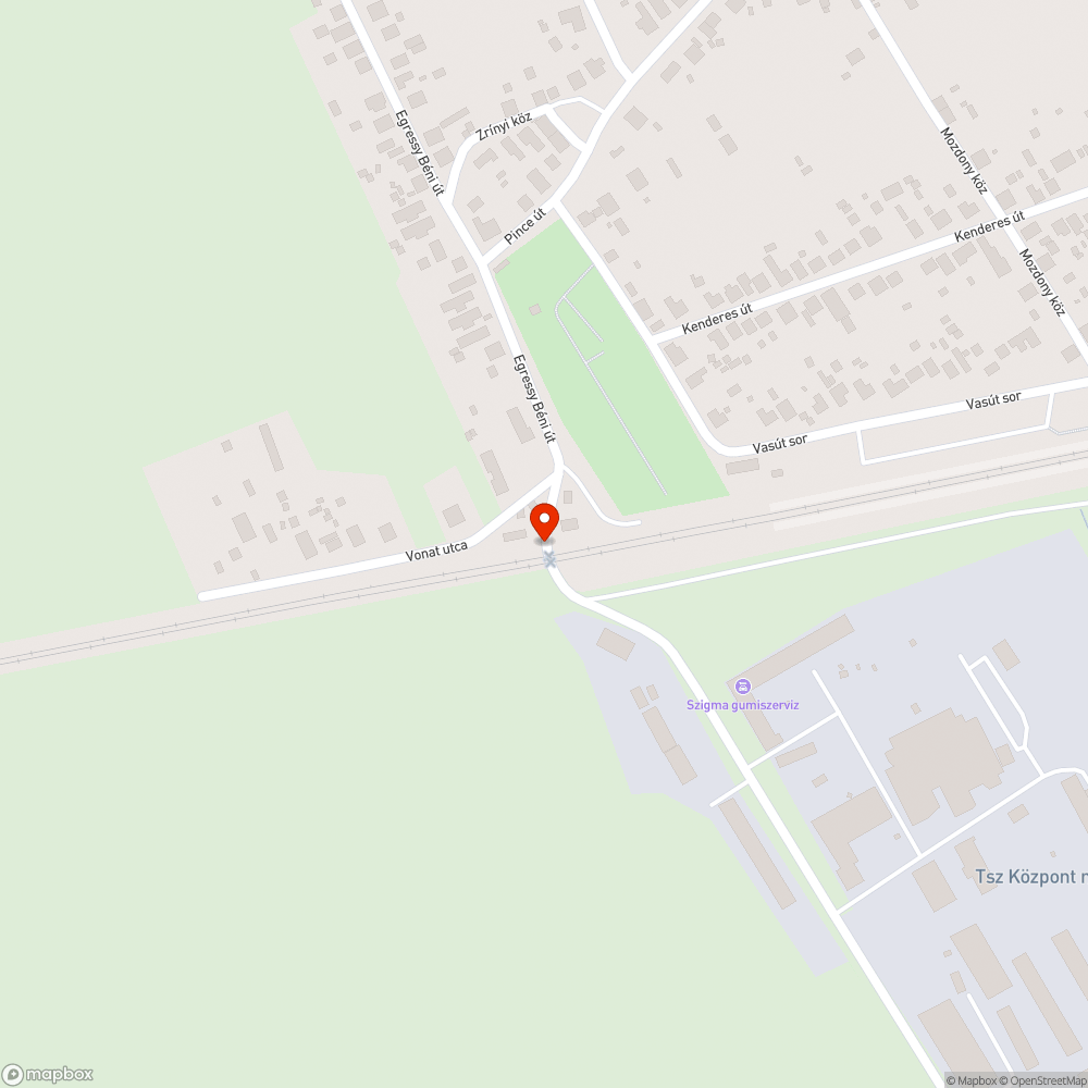 Vasútátkelő előtt közvilágítás nem világít. bejelentés helye