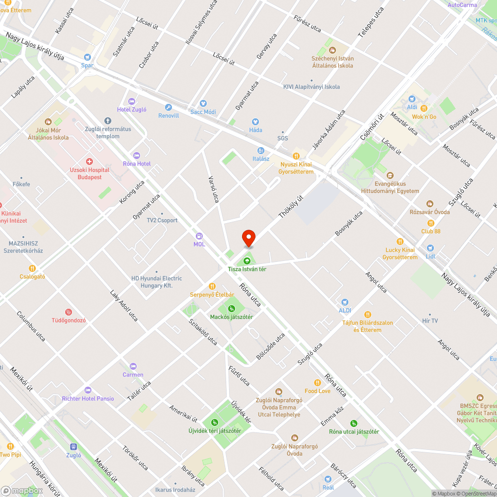 Szemetes, takarítatlan Tisza István tér bejelentés helye