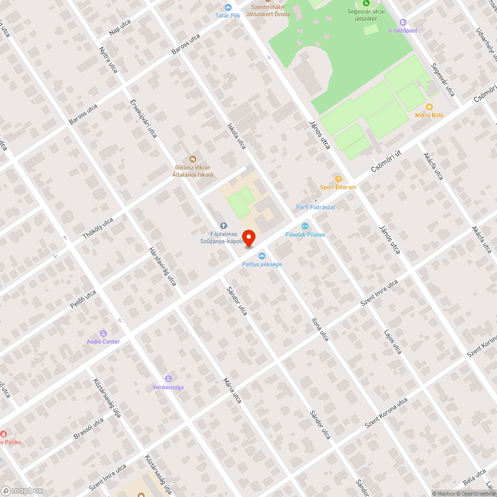 Kátyús főút bejelentés helye