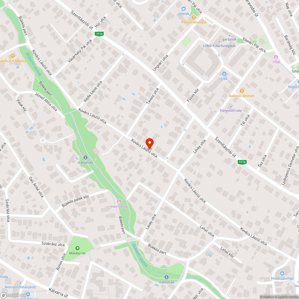 Kátyú javítása a Kovács László utca 36/A előtt bejelentés helye