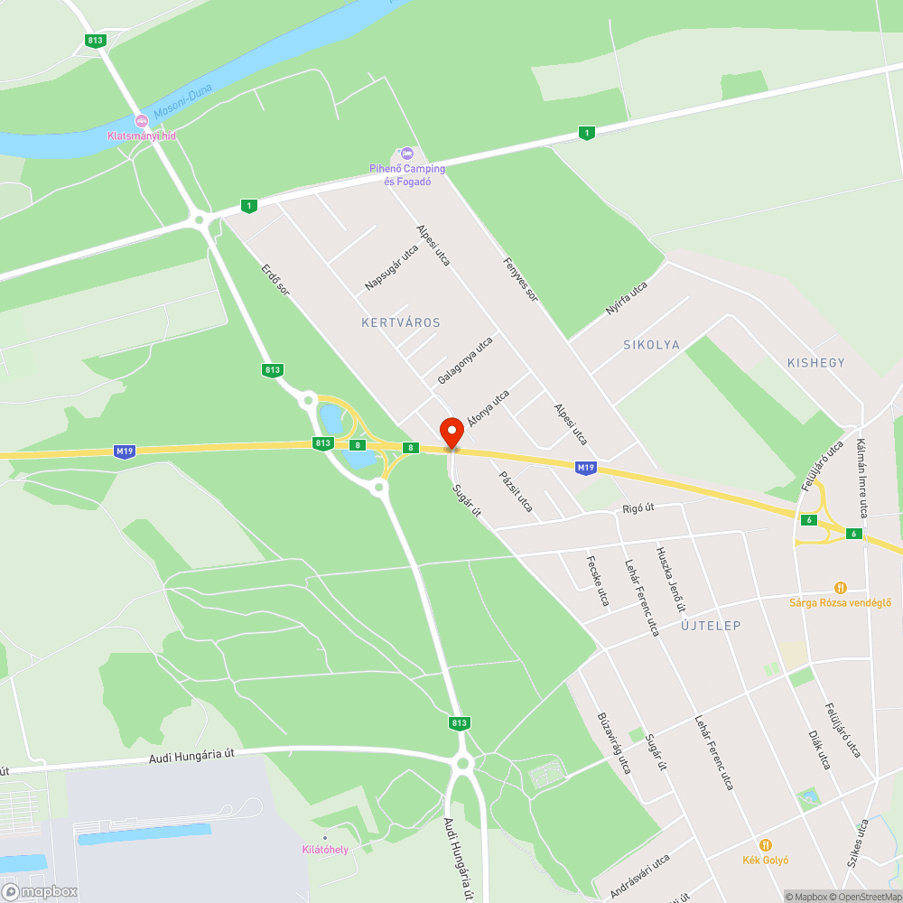 Leesés elleni védőkorlát kidőlt bejelentés helye