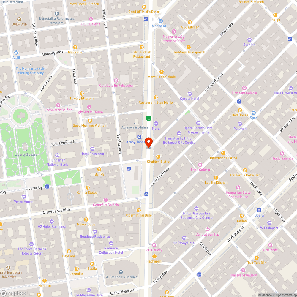 Bajcsy-Zsilinszky út és Dessewffy utca kereszteződése bejelentés helye