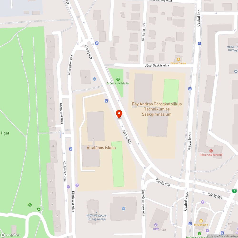 Padka és út melletti szemét bejelentés helye