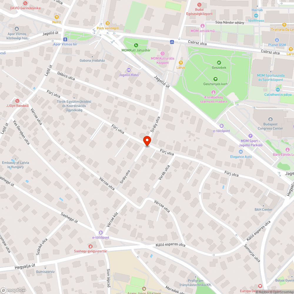 Kiégett lámpa bejelentés helye