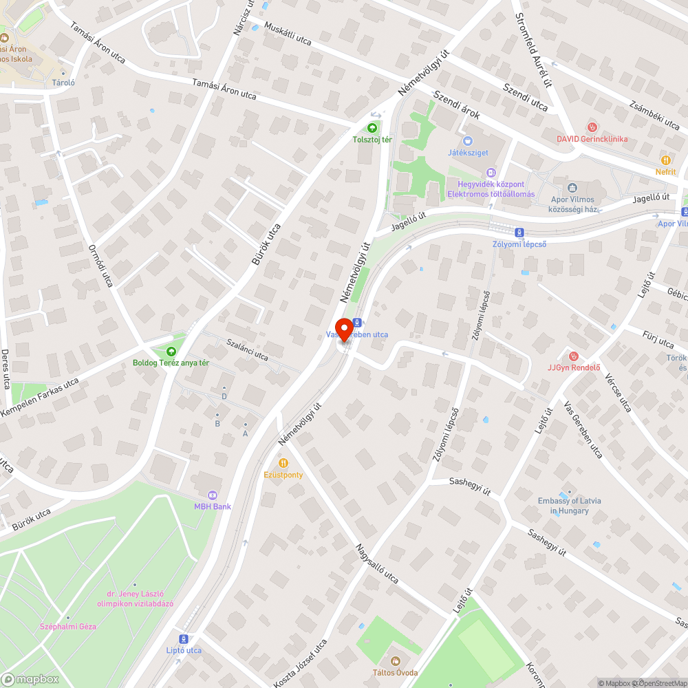 Elhagyott kerékpár Vas Gereben utca bejelentés helye