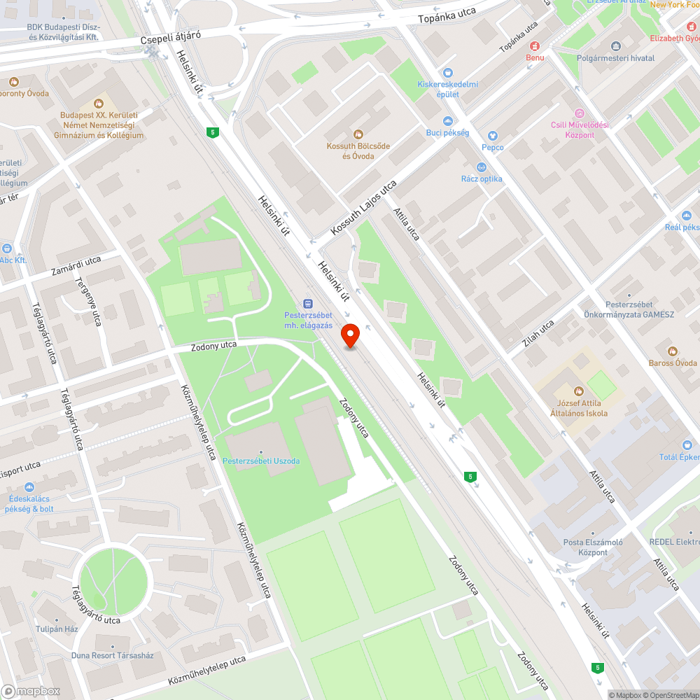 Pesterzsébet vasúti megálló mellett szemét bejelentés helye