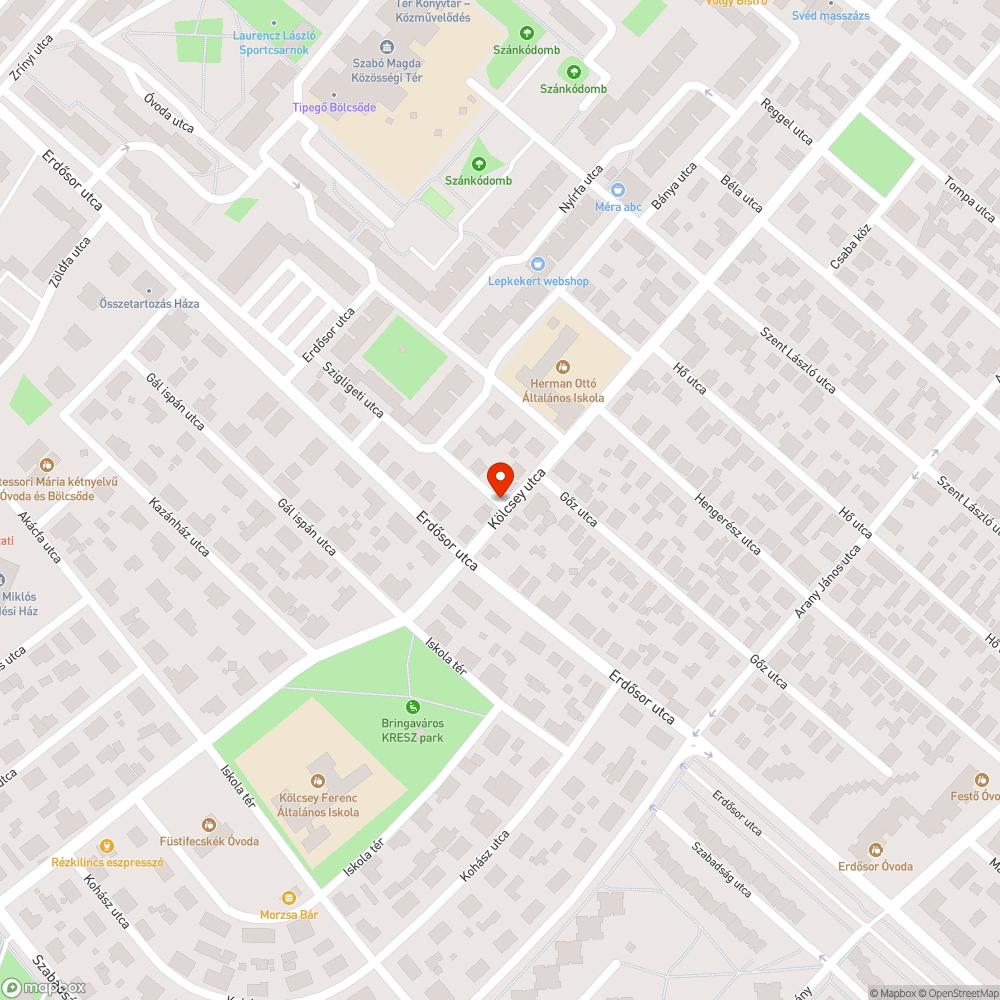 Olvashatatlan utcanévtábla bejelentés helye