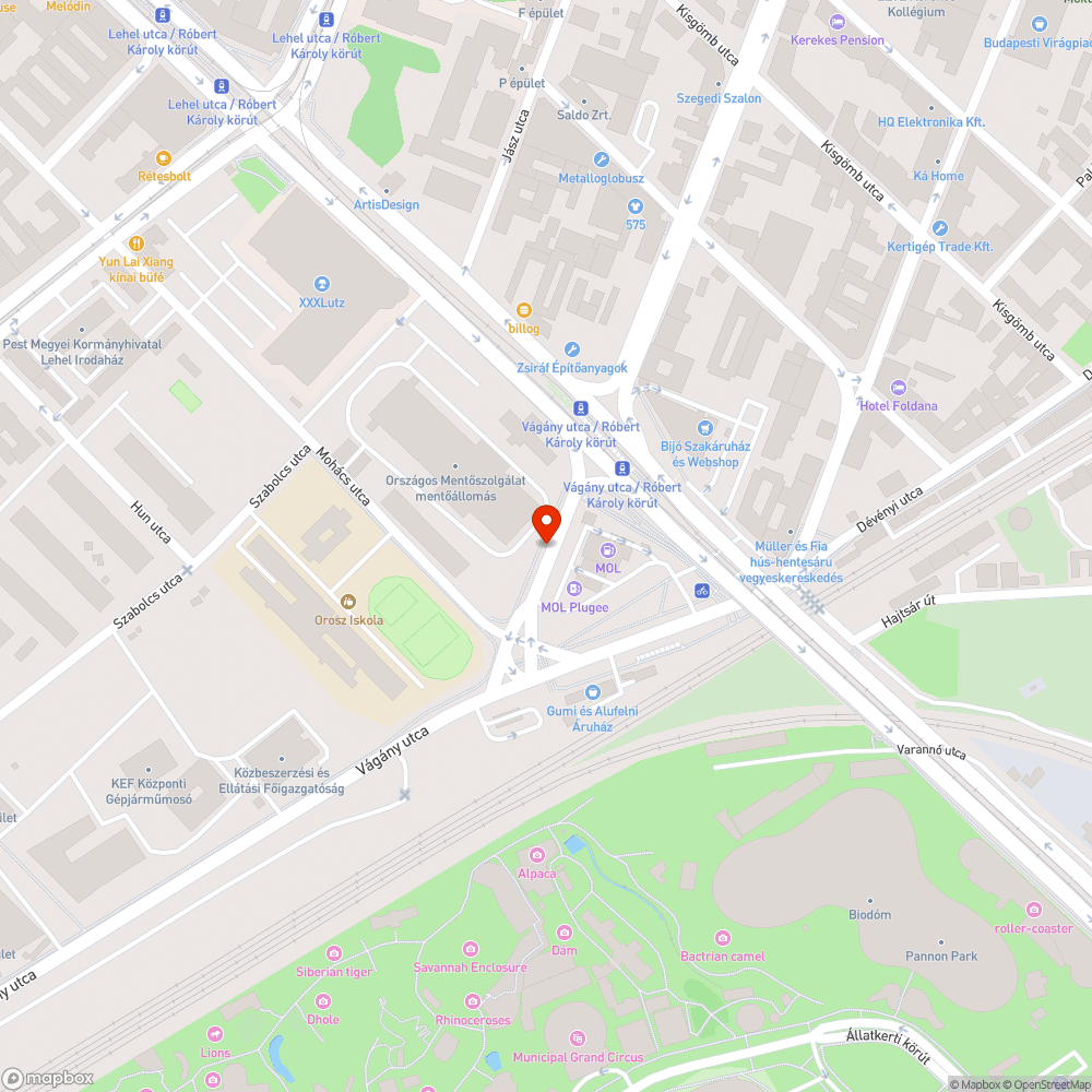 Buszmegálló sötétségben bejelentés helye