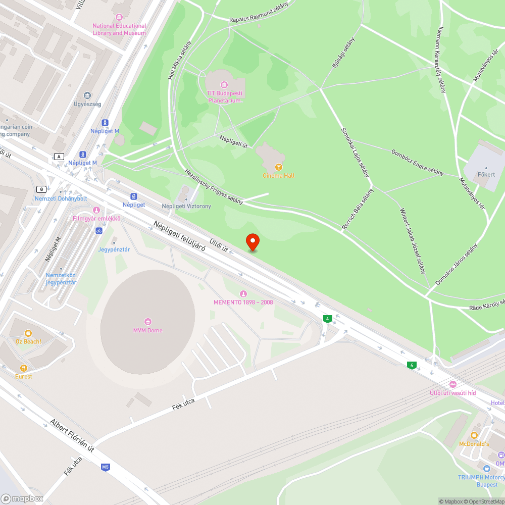 Nyitott akna bejelentés helye