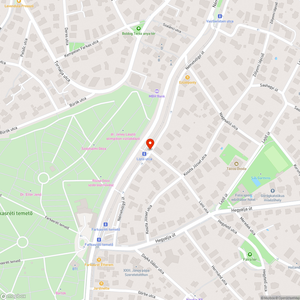 Koszos, salakos út bejelentés helye