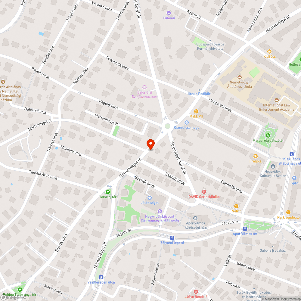 Megdőlt fa bejelentés helye