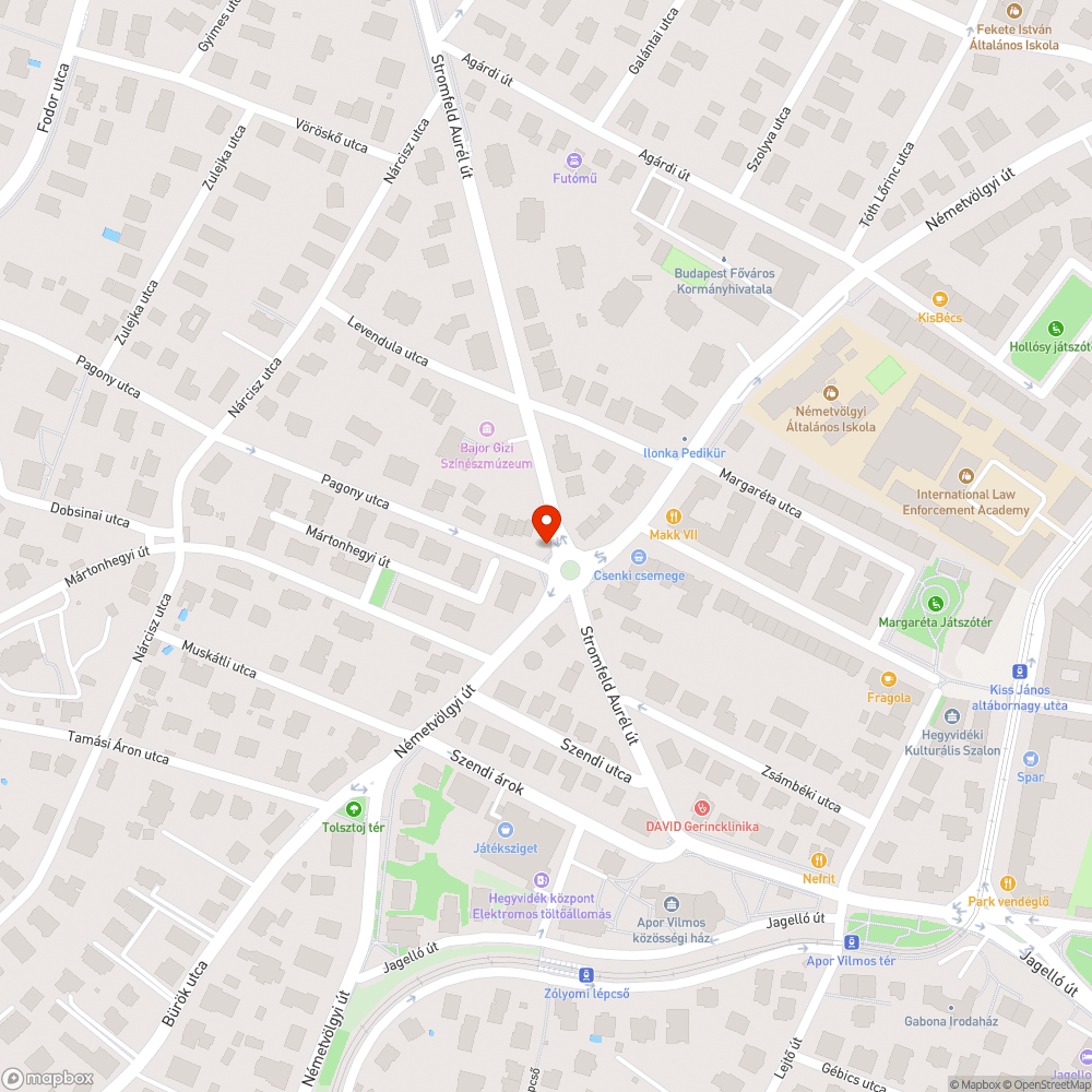 Megdőlt tábla bejelentés helye