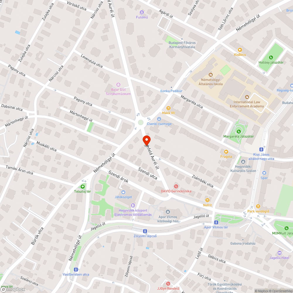 Botlásveszélyes járda bejelentés helye