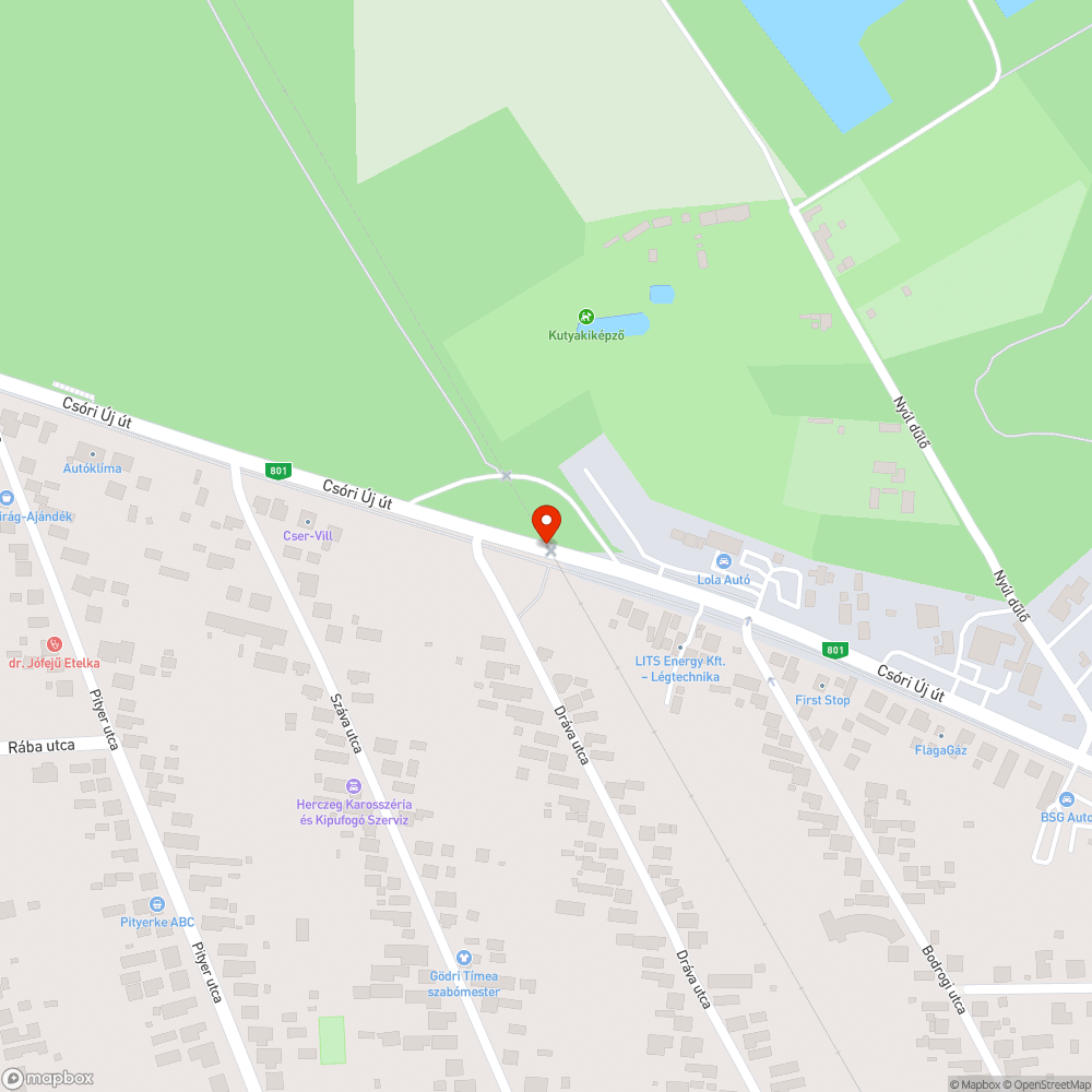 Új csóri vasútátkelőnél nem régi kátyú bejelentés helye