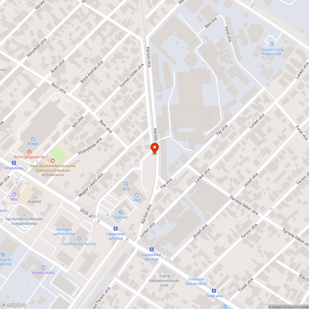 Villanyoszloptartó betoncölöp bejelentés helye