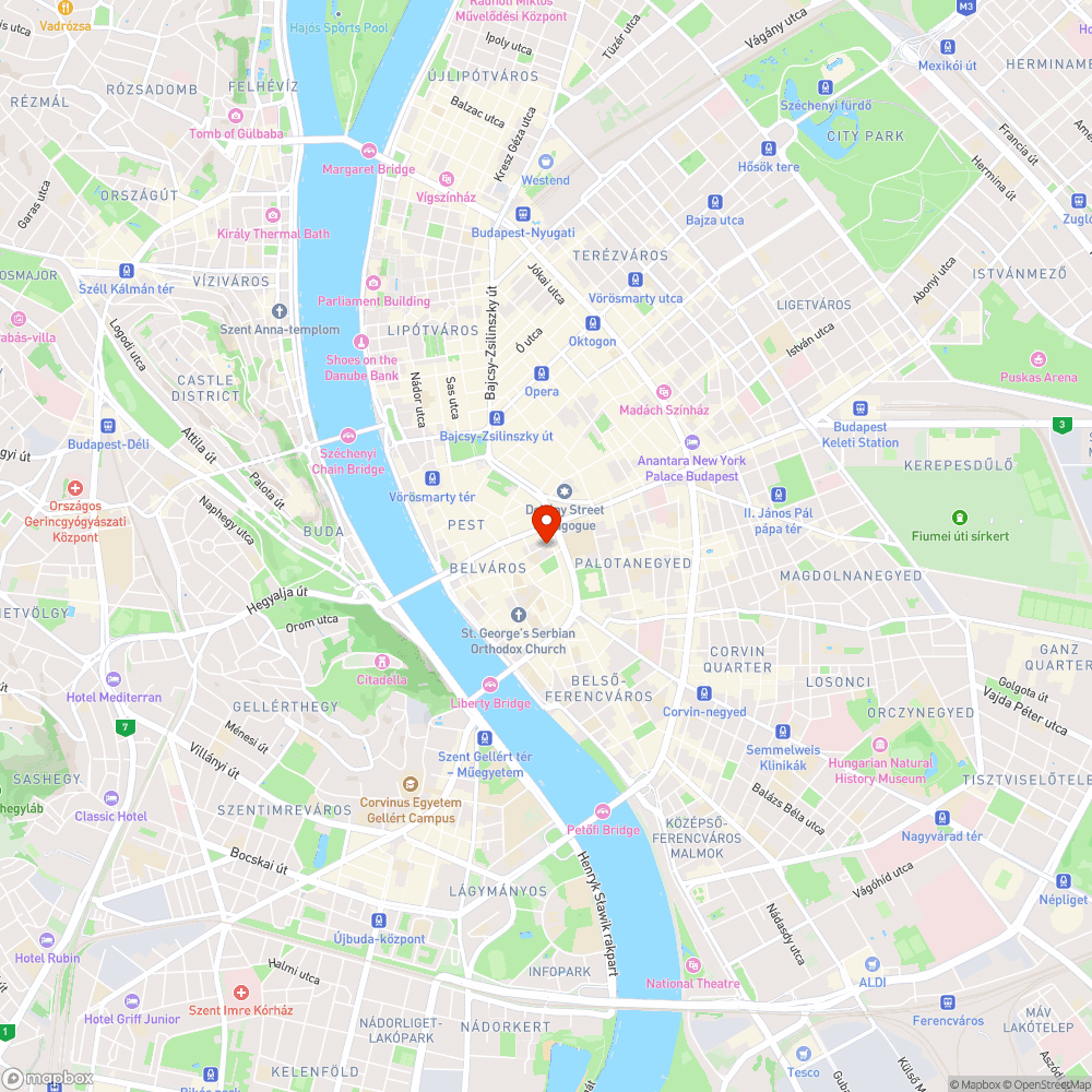 A kovácsoltvas korlát kidőlt bejelentés helye