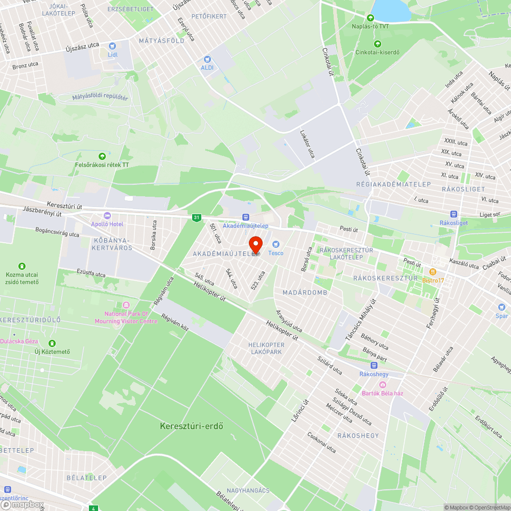 517. utca bejelentés helye