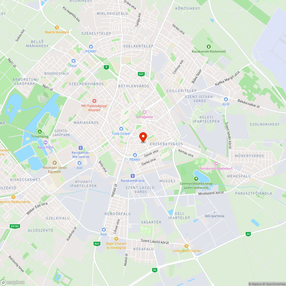 Balesetveszélyes buszmegálló bejelentés helye