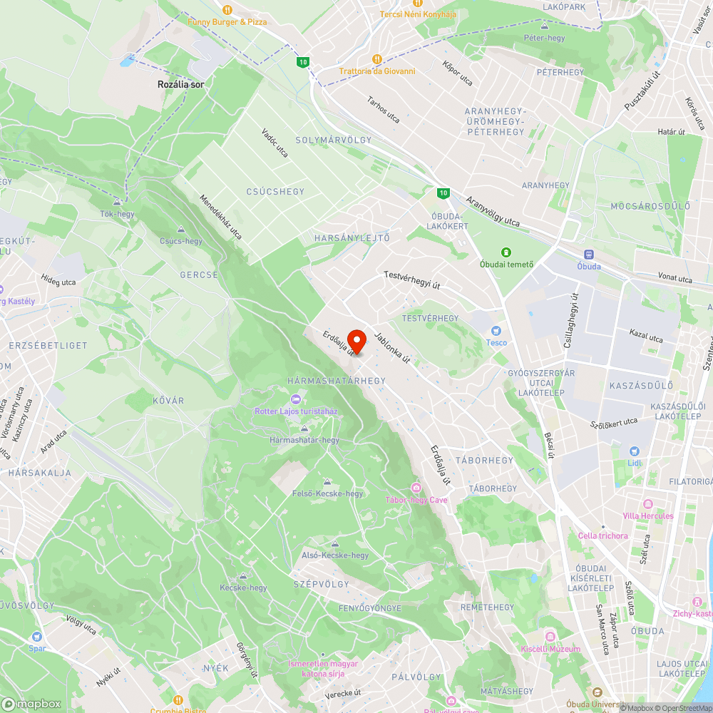 Nagyon rossz útszakasz az Erdőalja út 127-137sz. között bejelentés helye