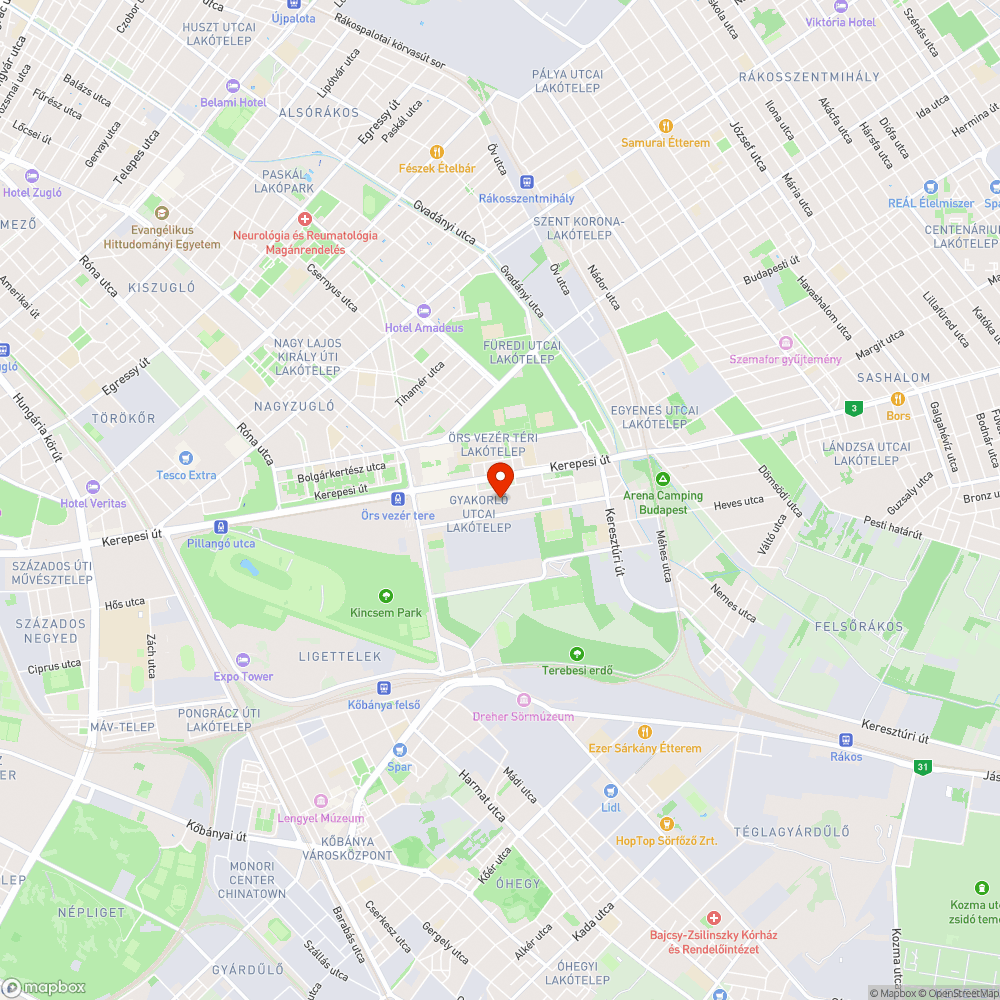 Kátyú bejelentés helye