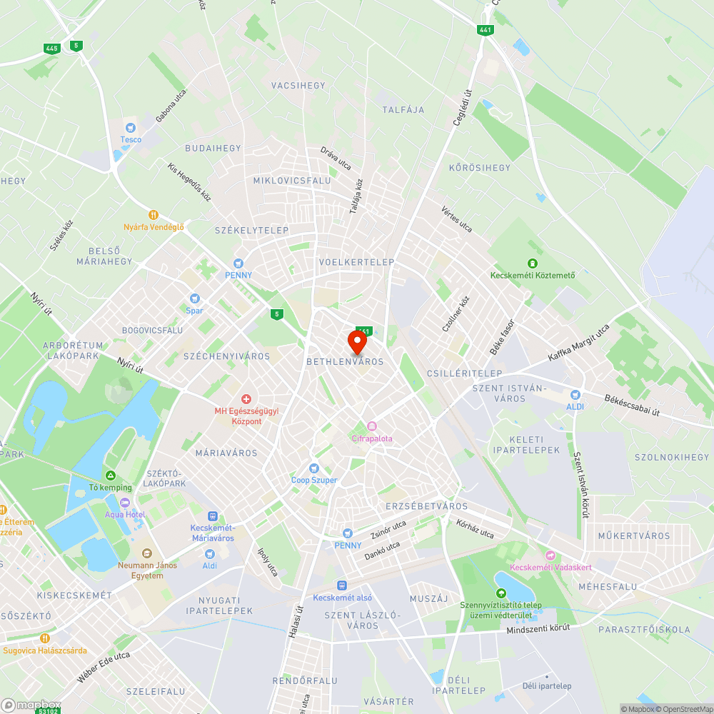 Elfelejtett bácsvizes oszlopok a Galamb utca 1. szám előtt bejelentés helye