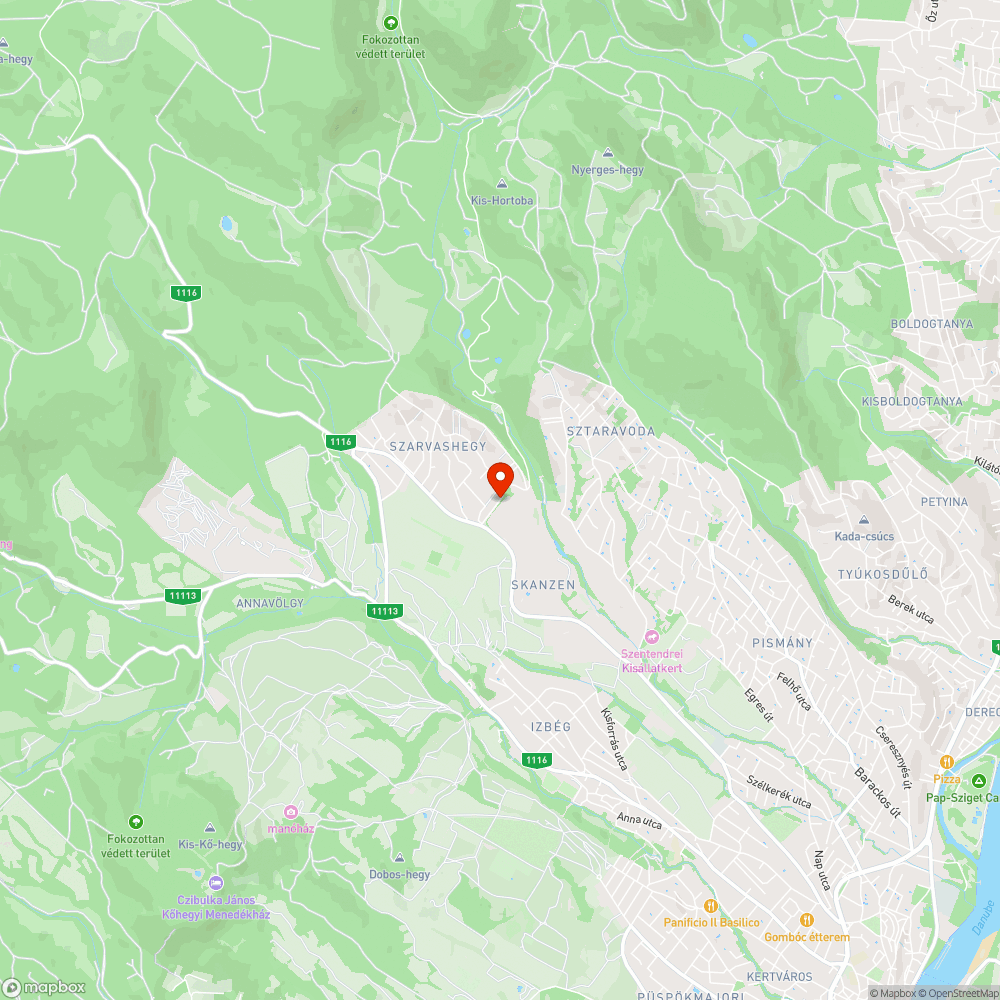 Sorompó Pap-rét felé bejelentés helye