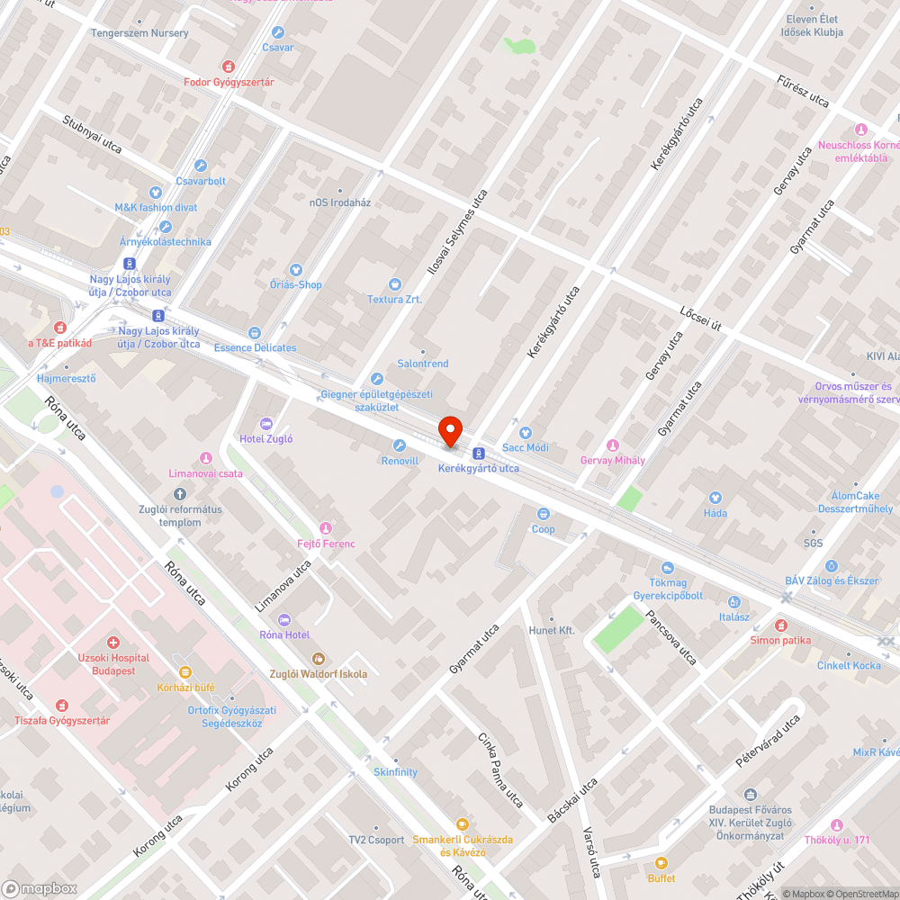 Elhagyott jármű bejelentés helye