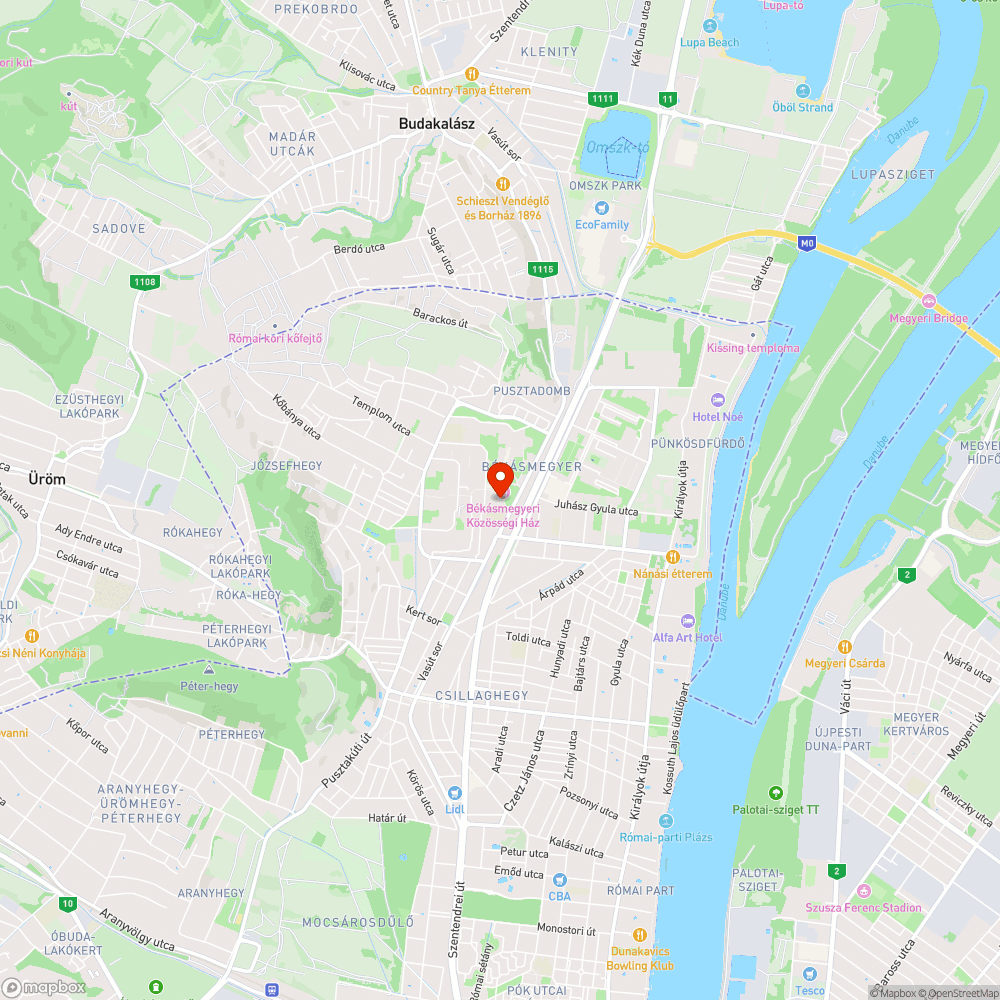 Eltömődött csatorna bejelentés helye