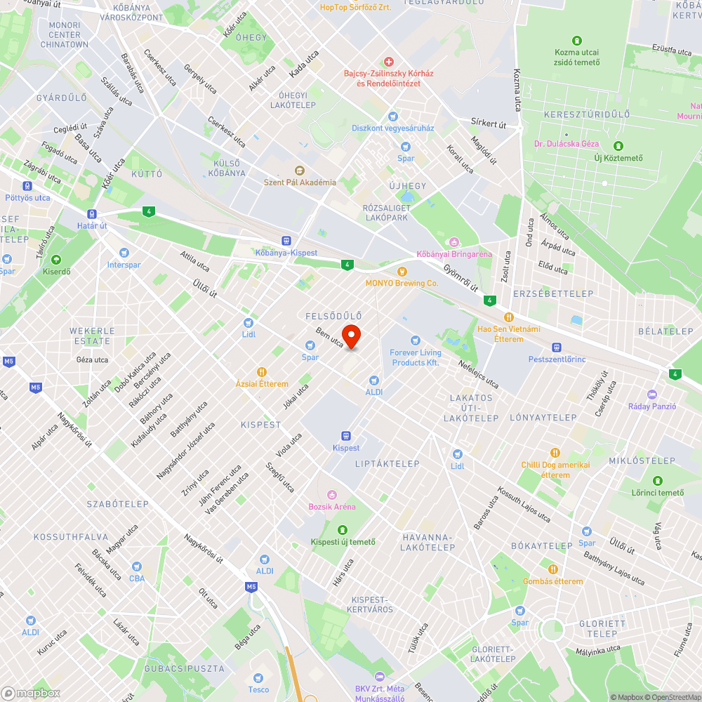 Olvashatatlan utcanévtábla bejelentés helye