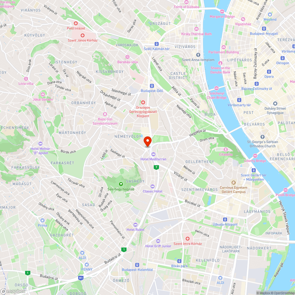 Róka a BAH csomópontnál bejelentés helye