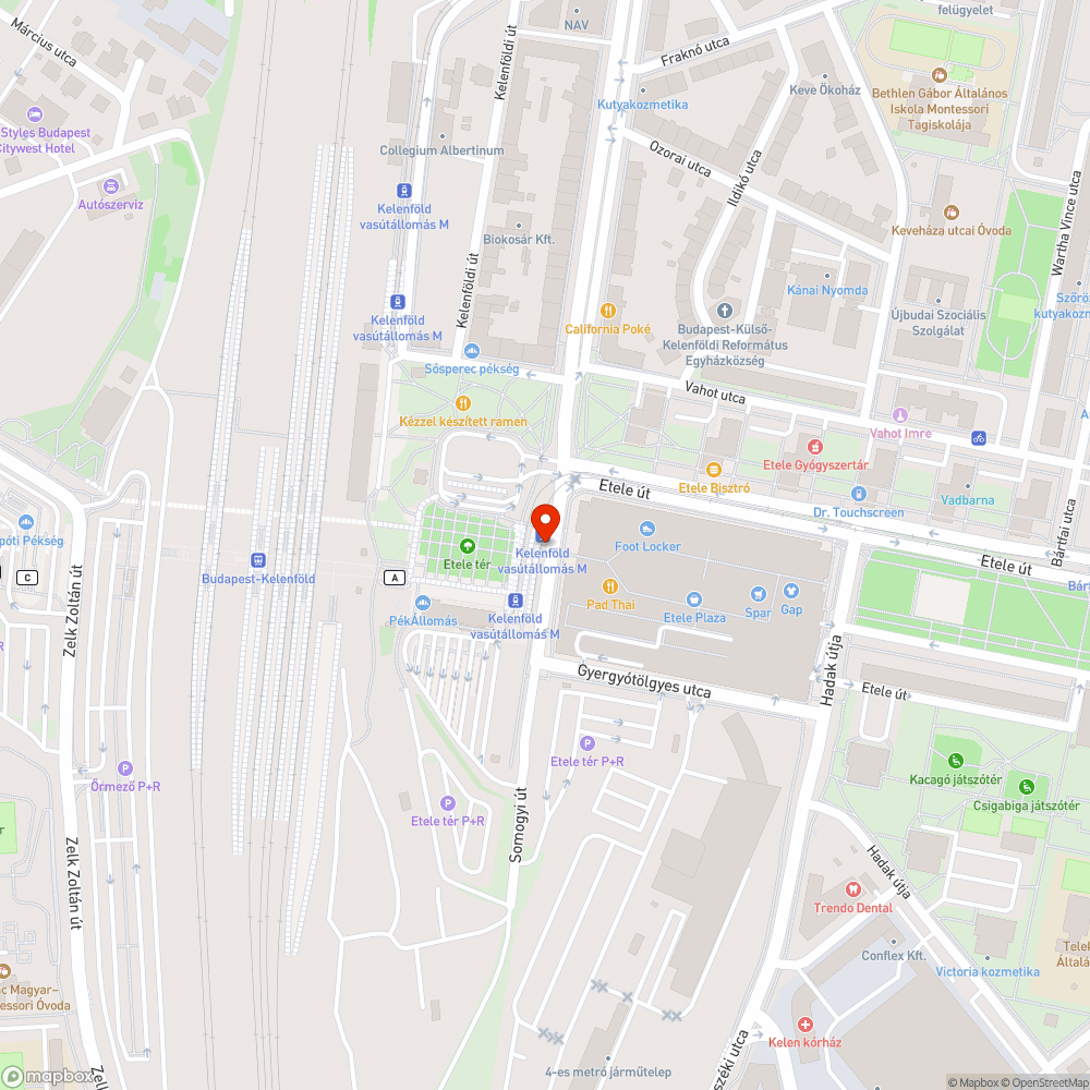 Lezárt közterület bejelentés helye