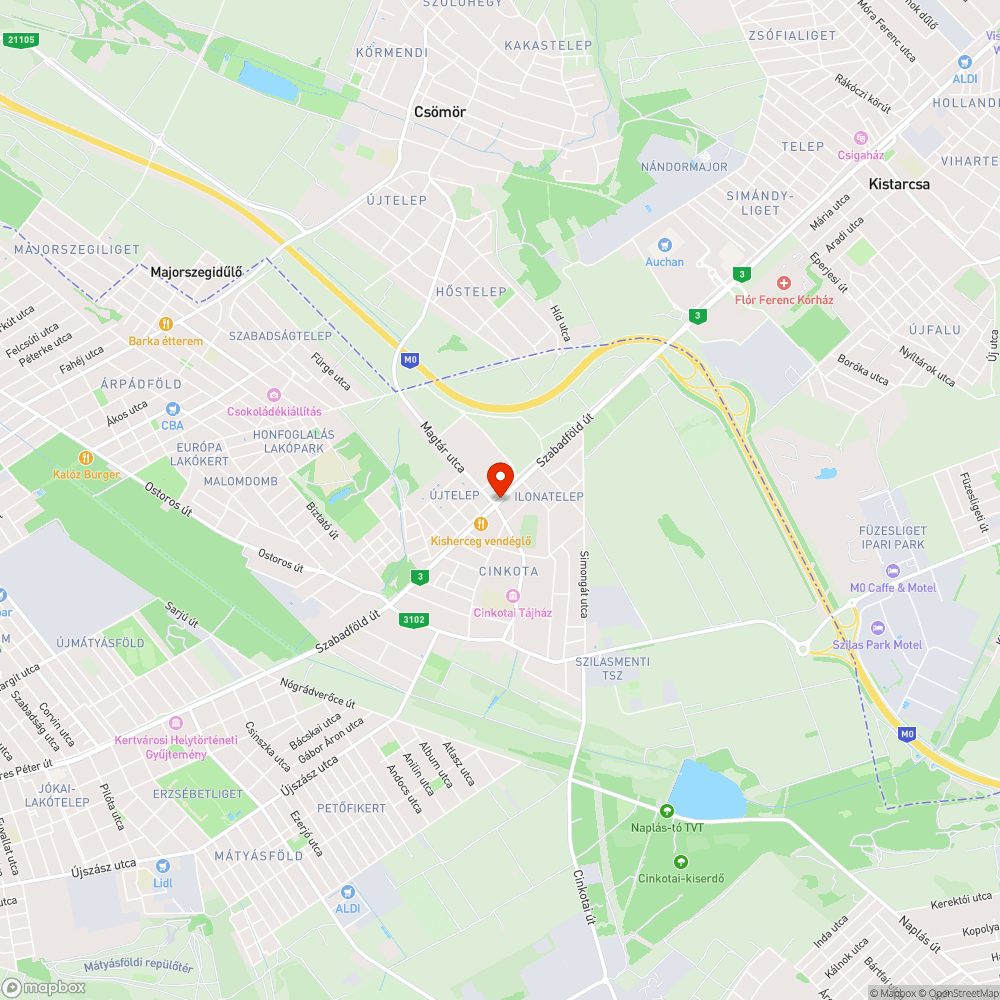 Ilonatelep bejelentés helye