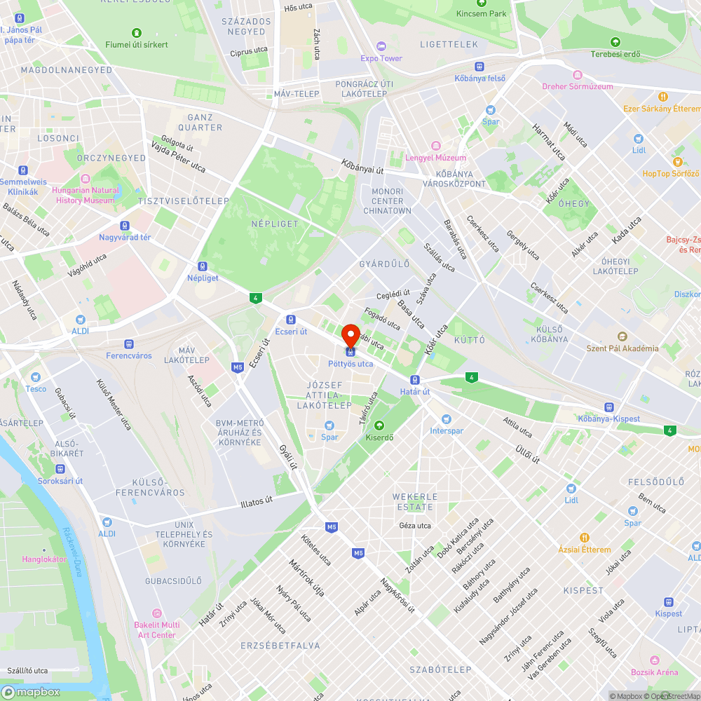 Kiszáradt fák pótlása az Üllői út melletti kutyafuttató mellett bejelentés helye