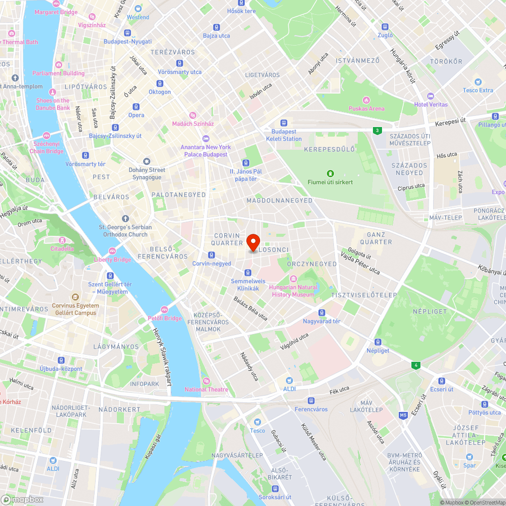 Hiányzó KRESZ tábla - Bókay János utca bejelentés helye