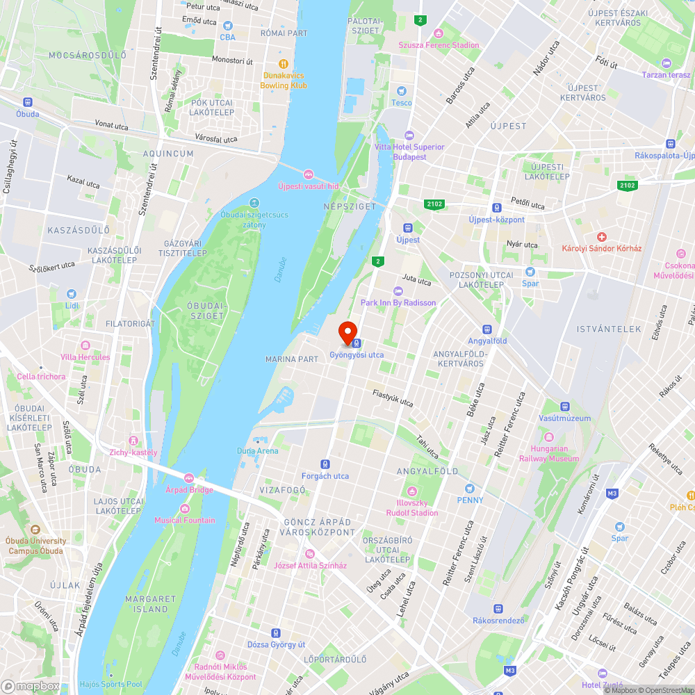 Út "közepén" álló oszlop bejelentés helye