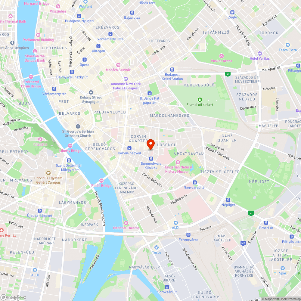 Balesetveszélyes járda, megsüllyedt macskaköves útburkolat bejelentés helye