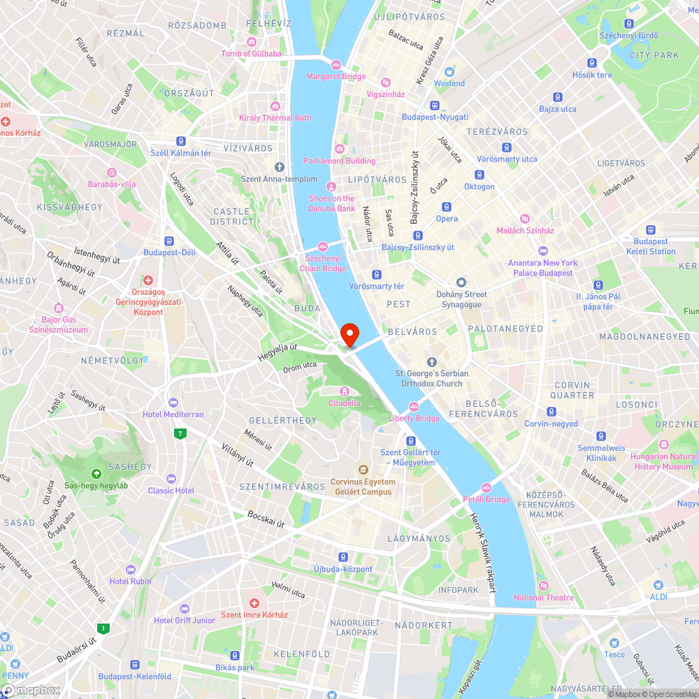 Kidőlt korlátok a kerékpárút mentén (Döbrentei tér) bejelentés helye