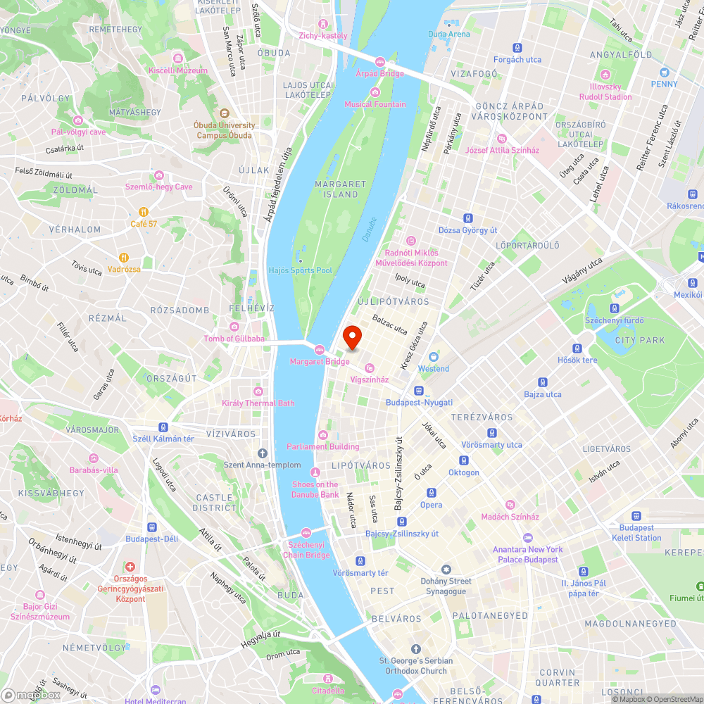 Graffiti a Budai Nagy Antal utcában bejelentés helye