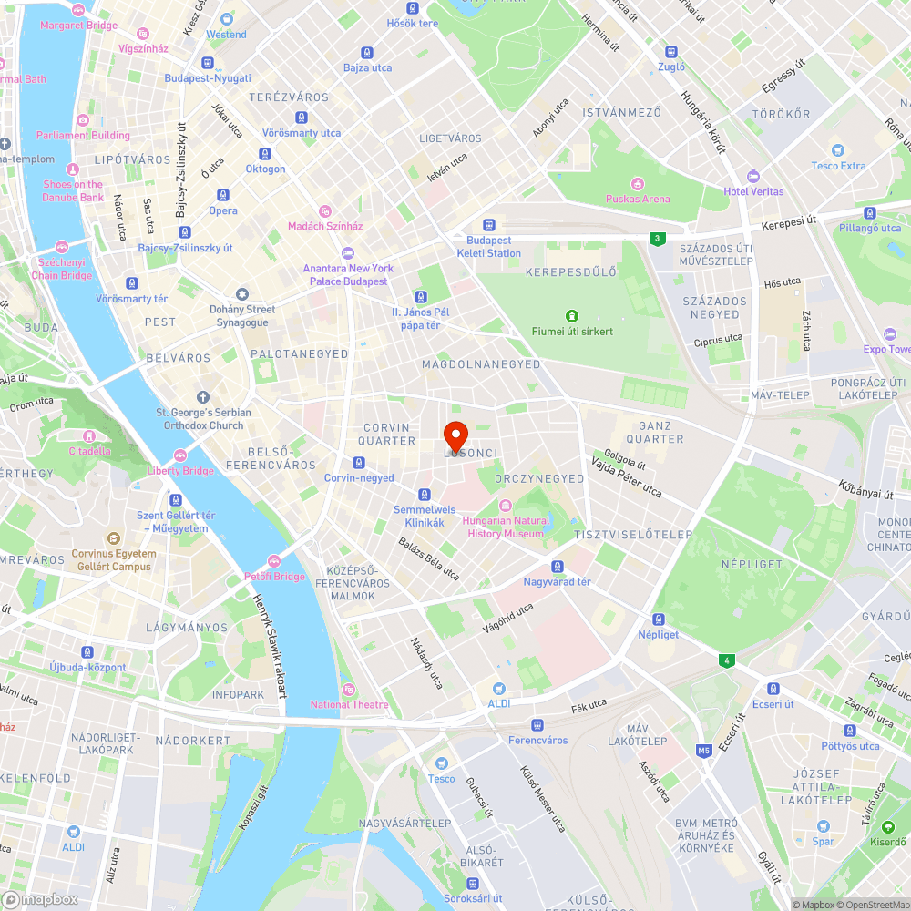 Rossz állapotú járda a Wekerle Főiskola előtt bejelentés helye