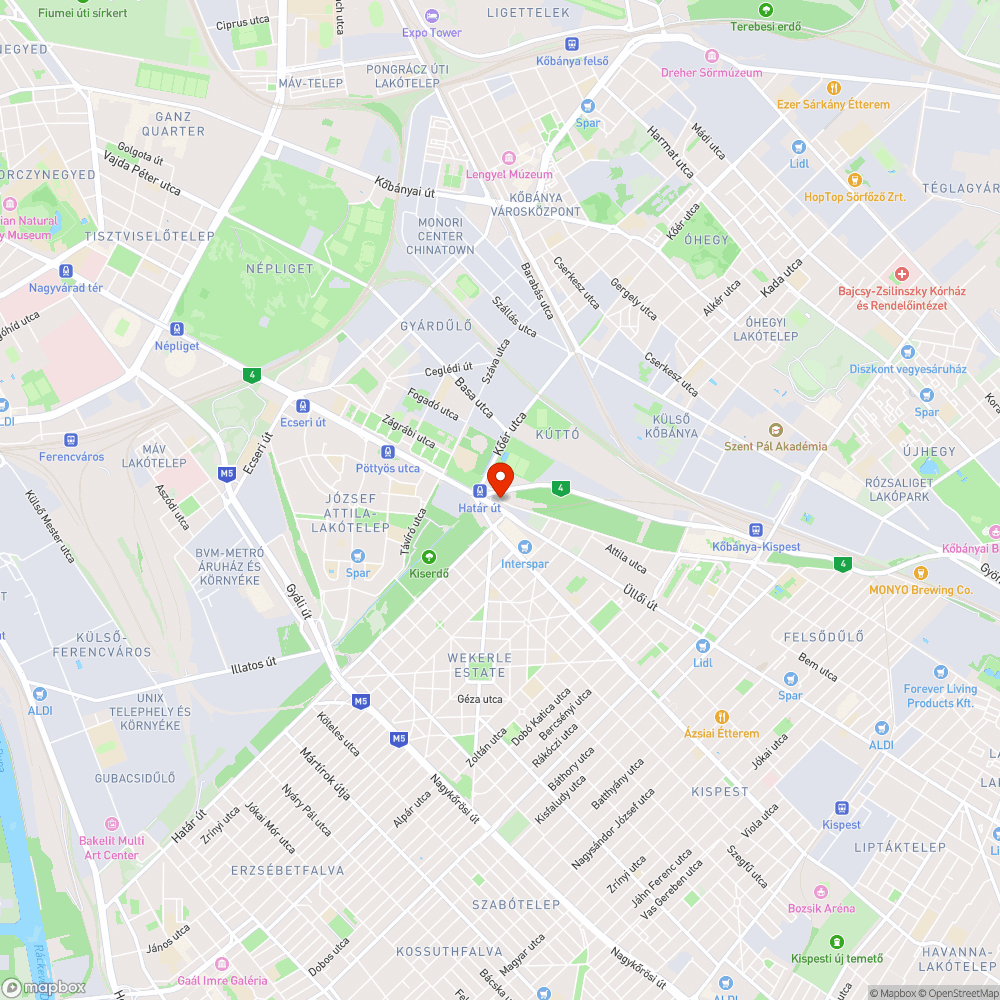 Kátyúhalom a Határ út melletti metróállomásnál bejelentés helye