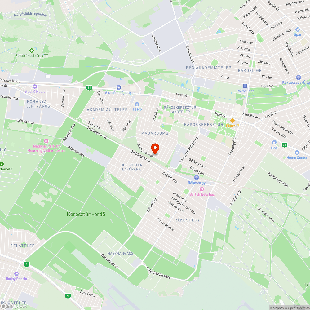 Transzformátor búg (11684) bejelentés helye