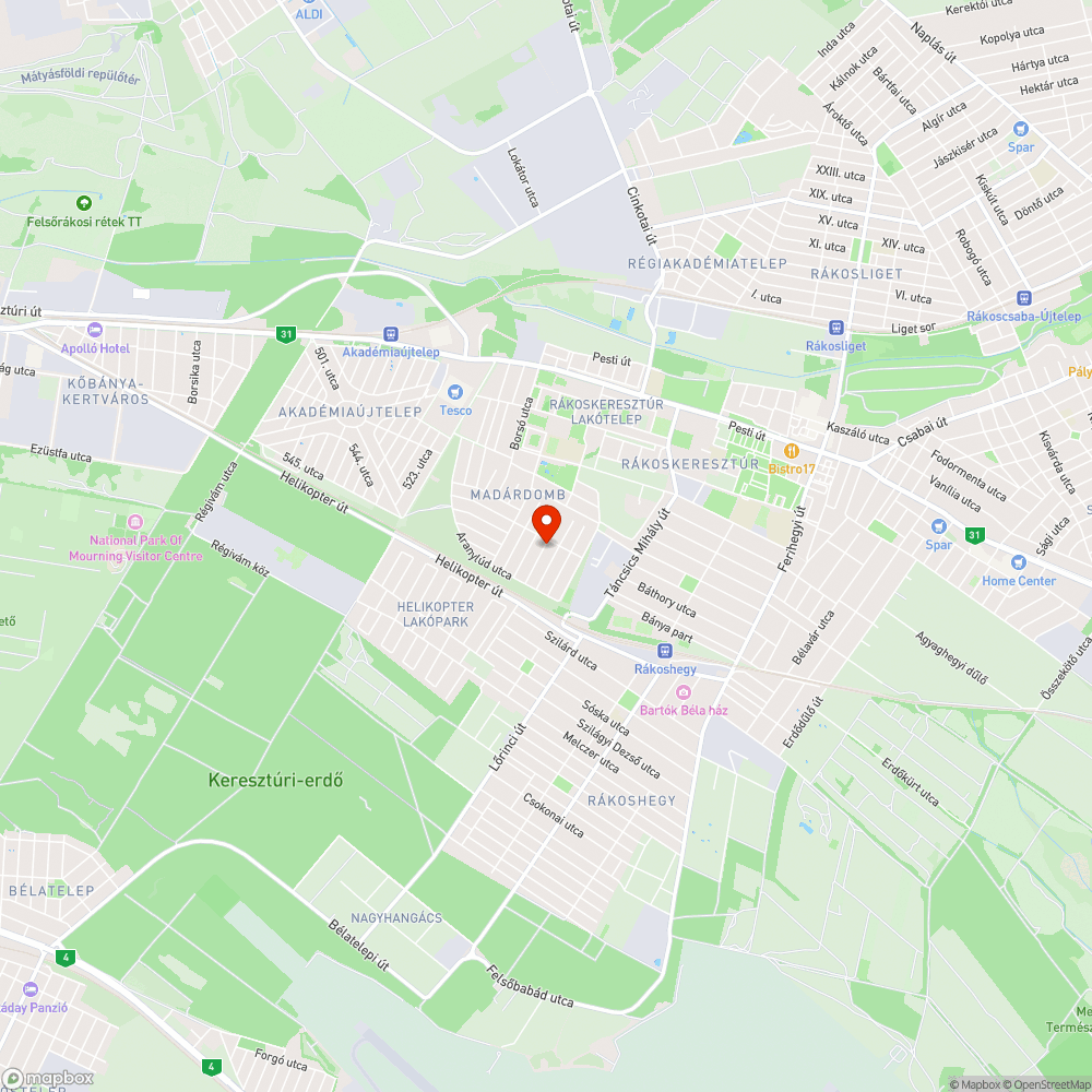 Transzformátor rozsdás és búg (11678) bejelentés helye