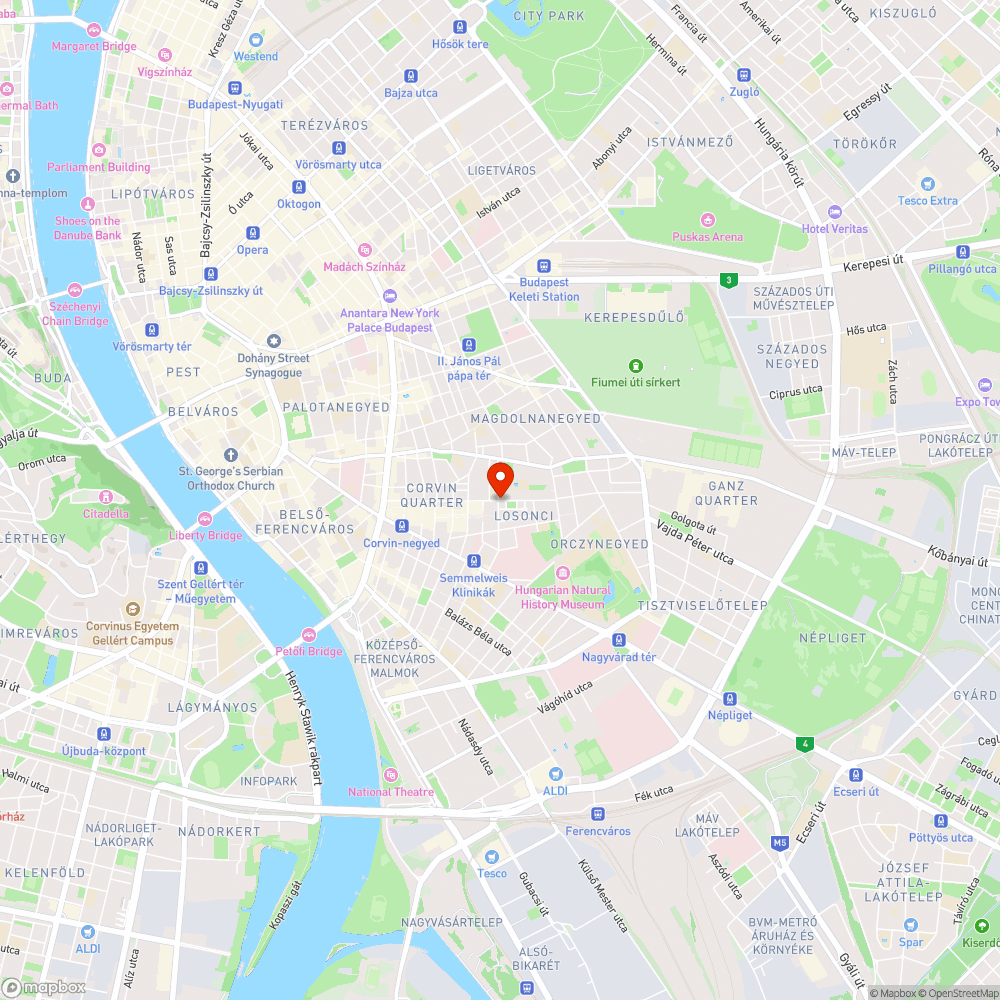 rossz állapotban lévő zöldterület és járdaszegély bejelentés helye