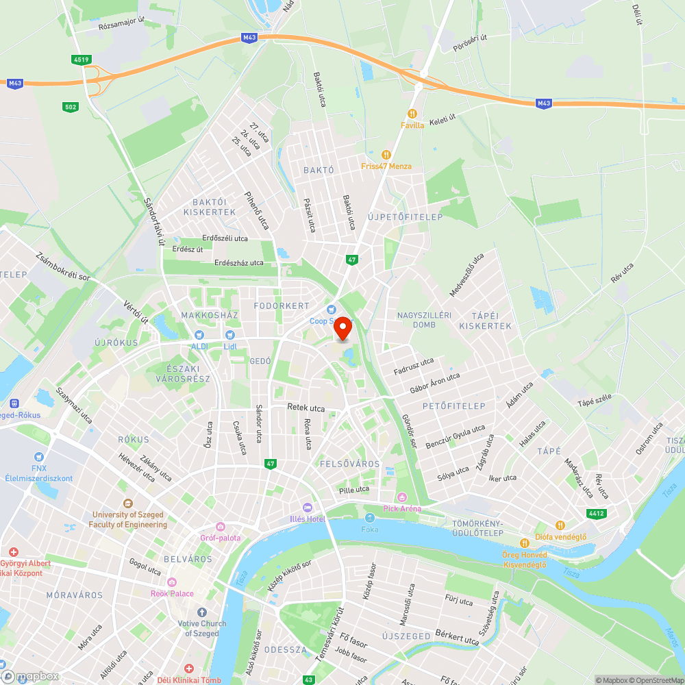 Kátyús járda bejelentés helye